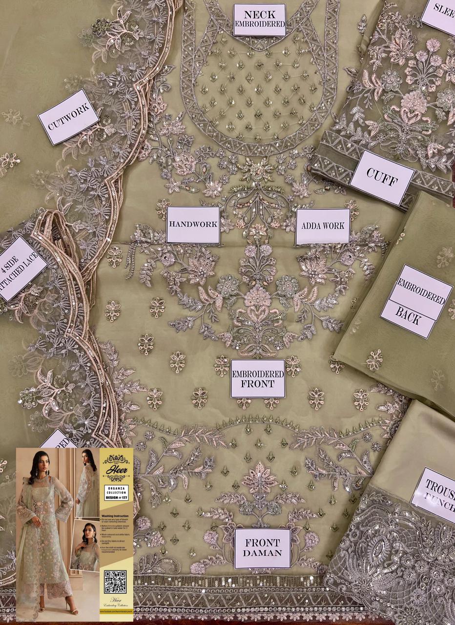 HEER'S Organza Fancy Wear 3-Pc Suit