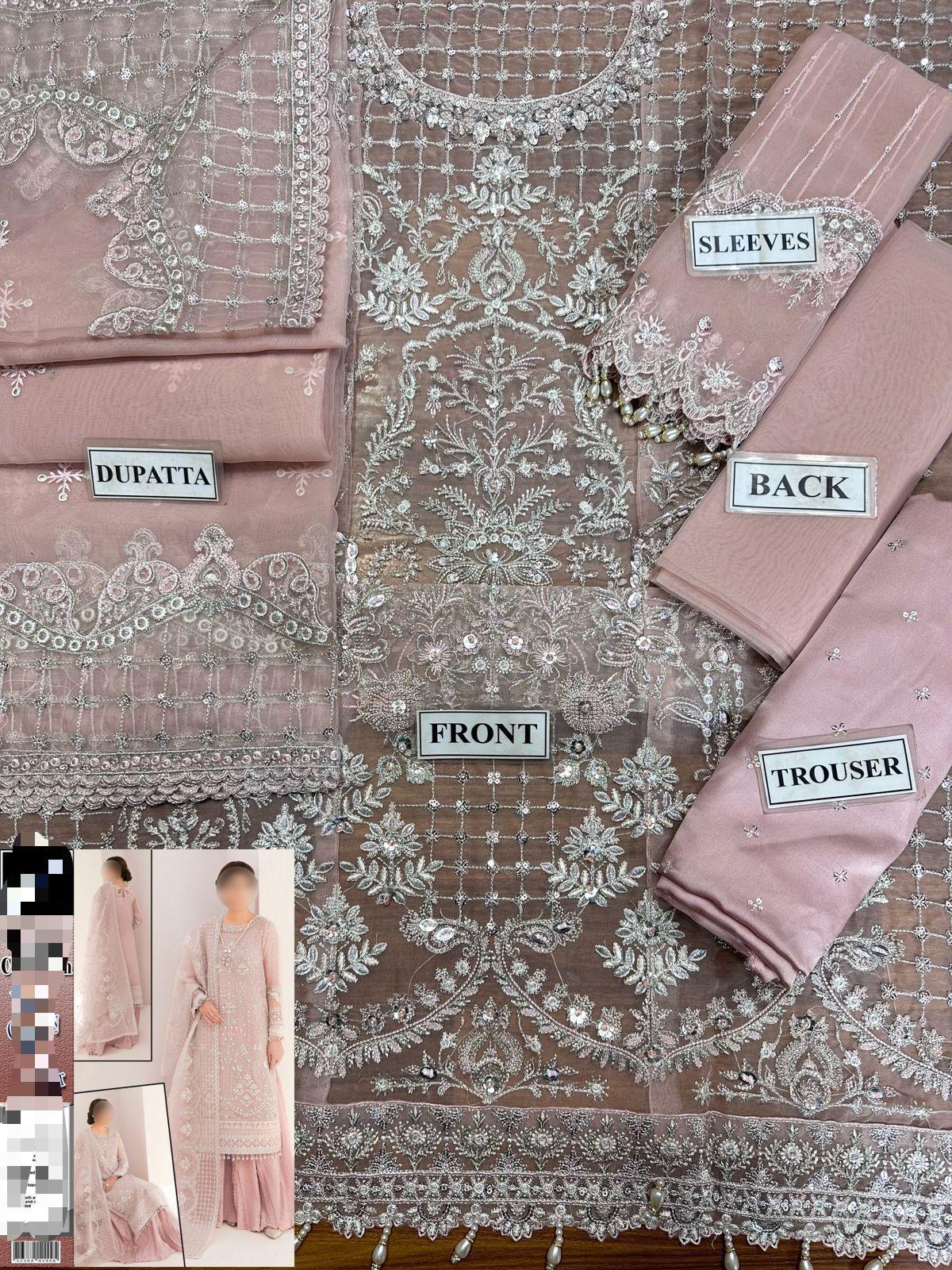 BAROQUE Organza Fancy Wear 3-Pc Suit