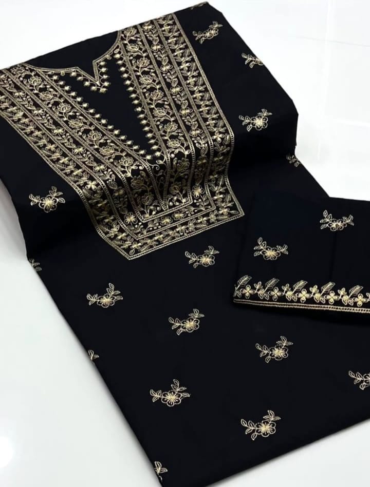 Luxury Embroidered Cotton 2-Pc Suit