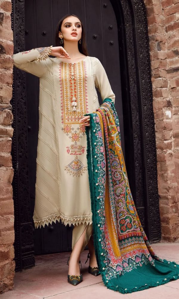 ZARA SHAH JAHAN Luxury Embroidered 3-Piece Suit