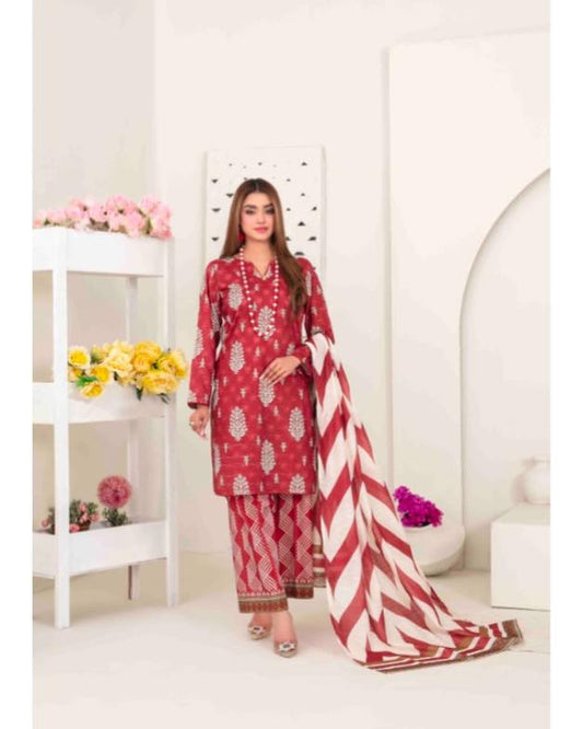 BARQUE Printed Lawn 3-Pcs Suit