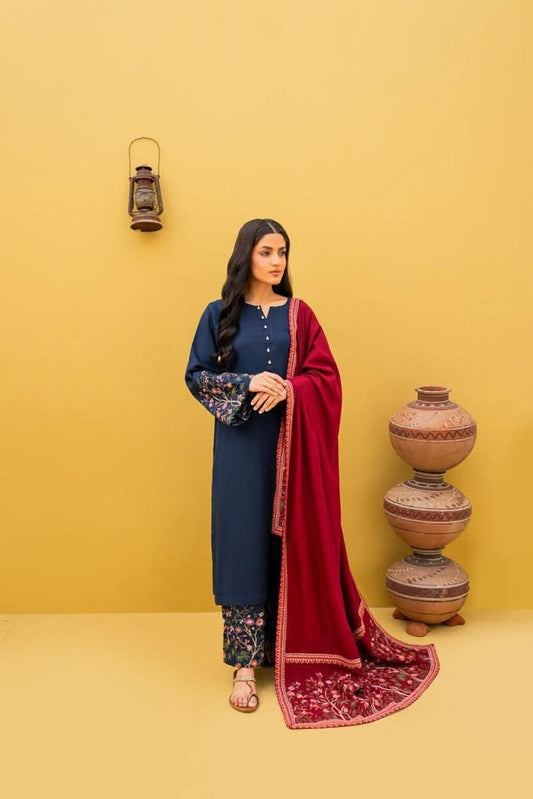 KASTOOR Luxury Embroidered 3-Piece Suit
