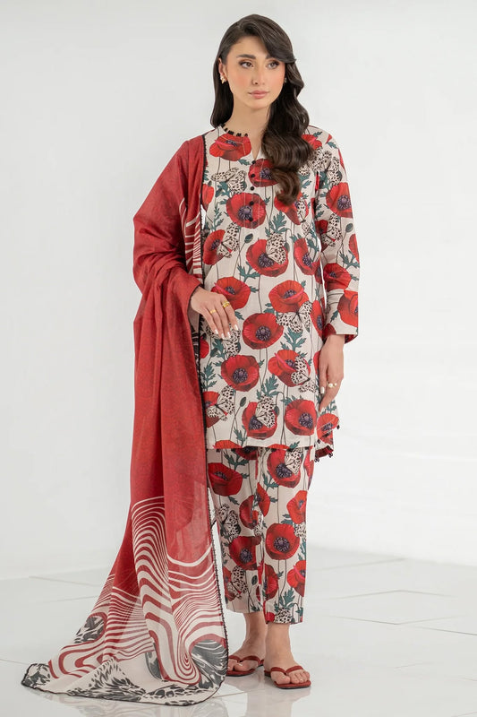 EGO Viscose Digital Printed 3-Pc Suit