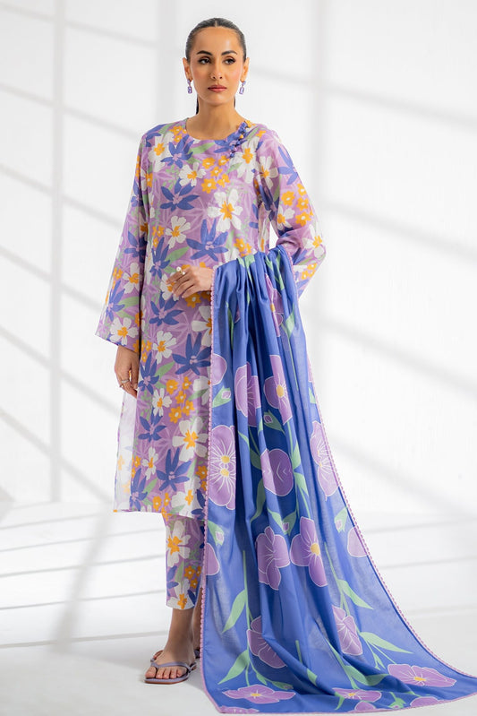 EGO Viscose Digital Printed 3-Pc Suit