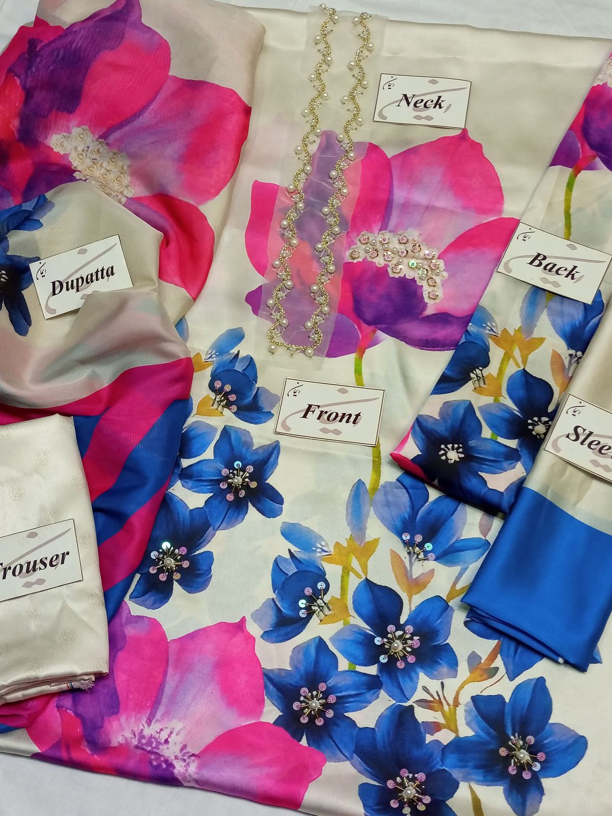 LULUSAR Silk Embroidered 3-Pc Suit