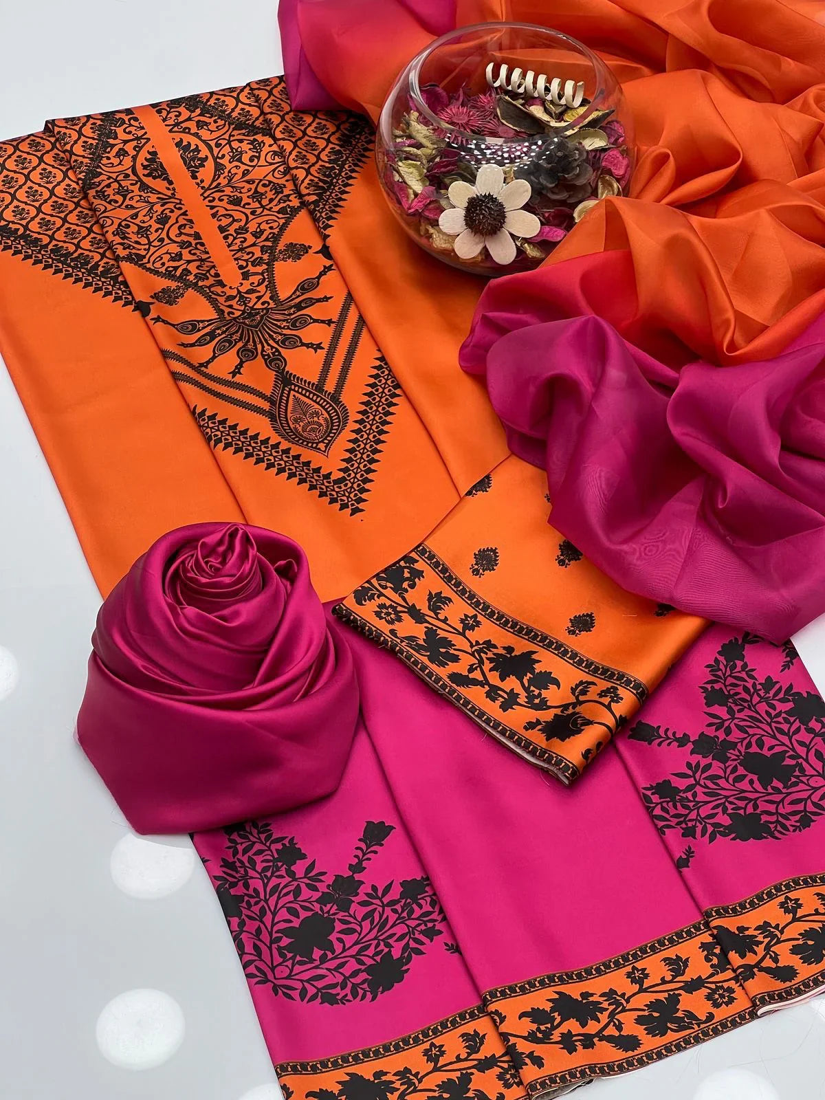 Zainab Chottani - Embroidered Silk 3-Pcs Suit
