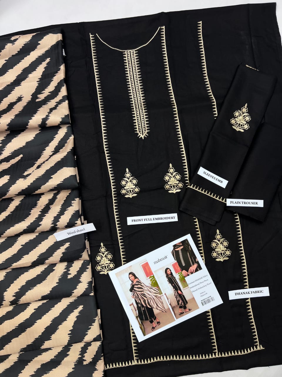 MAHMAIR Premium Dhanak 3-Pc Suit