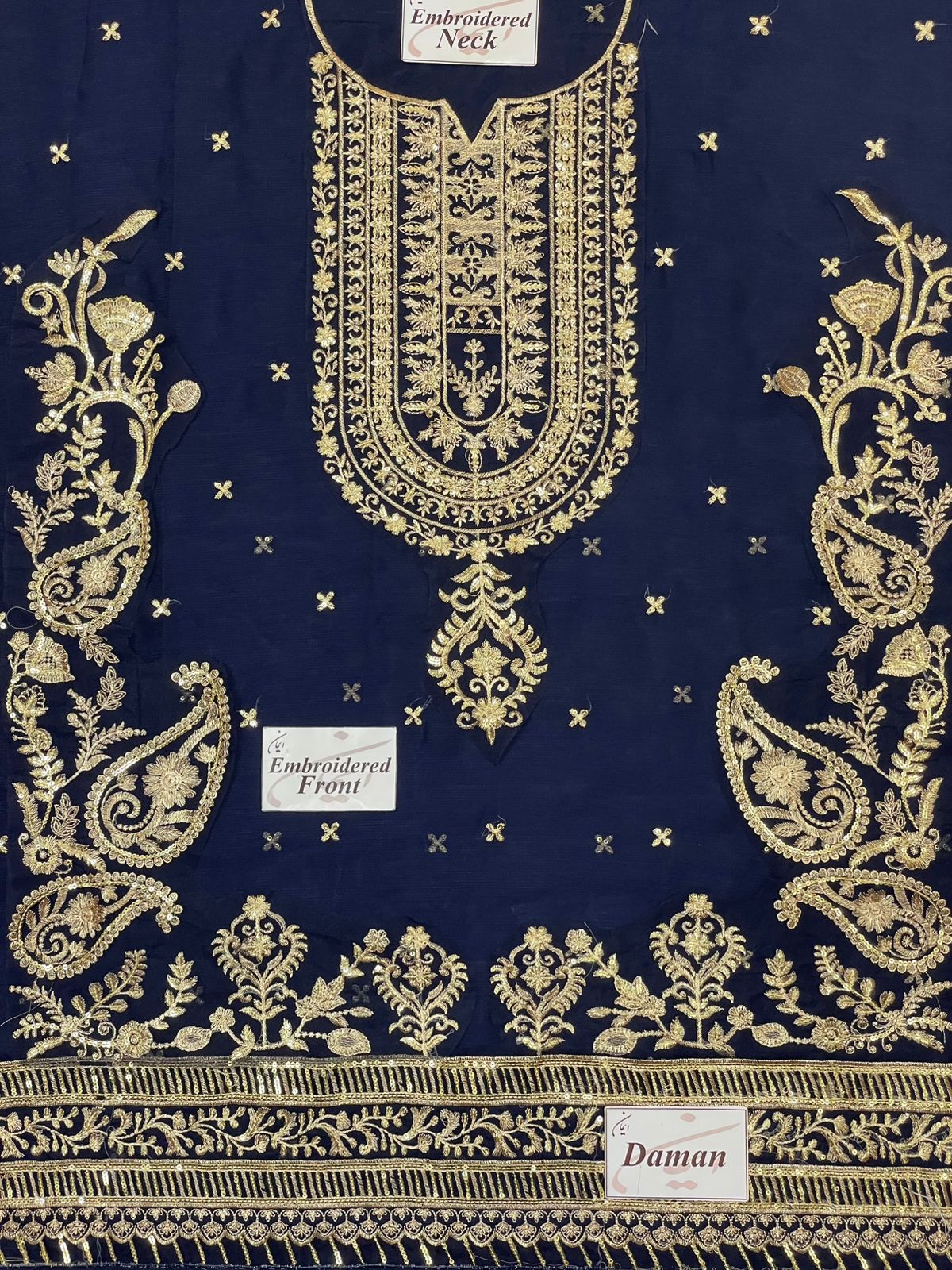 ASIM JOFA Full Embroidered Wedding -Pcs