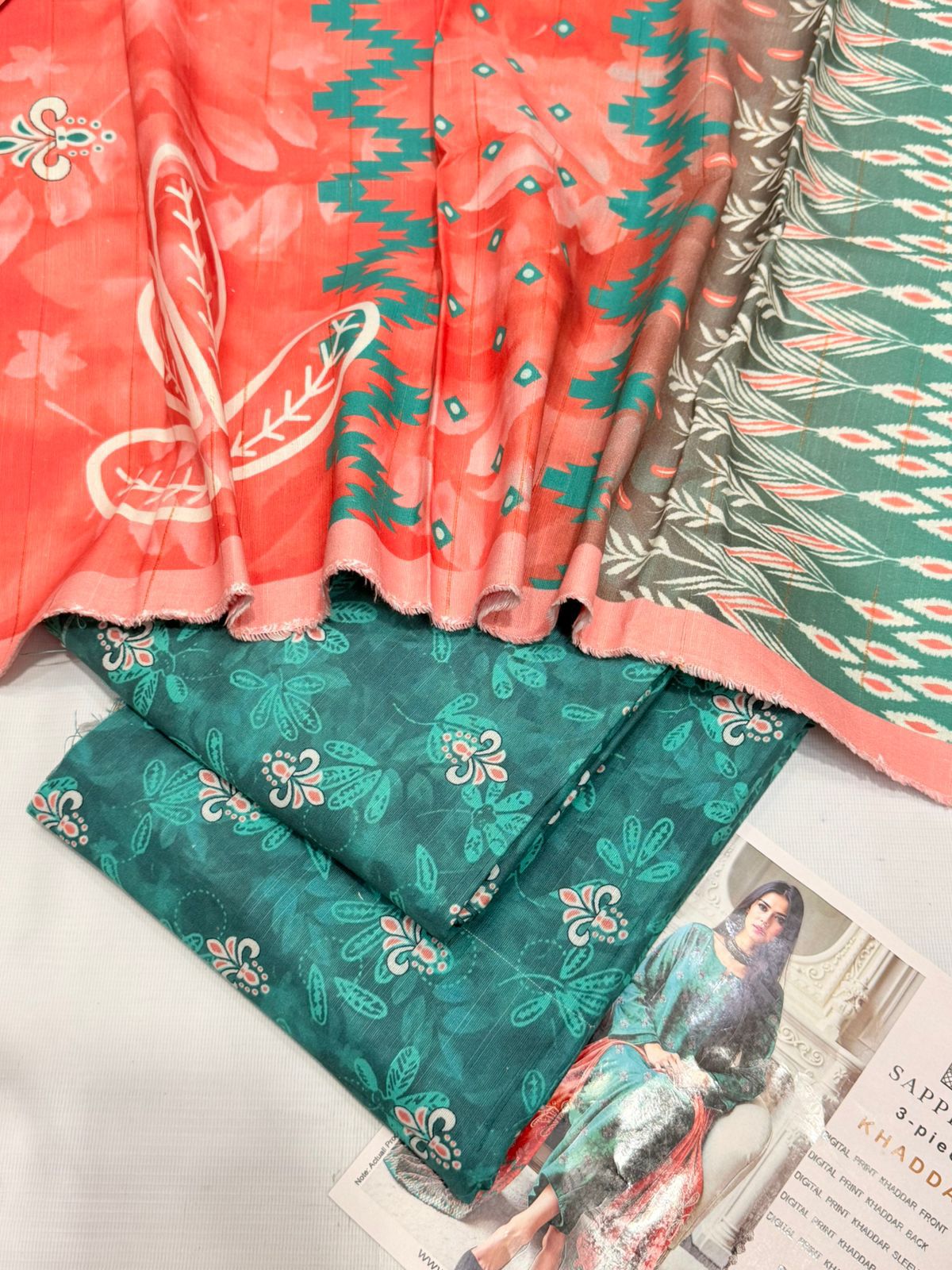 SAPPHIRE Premium Printed Khadar Vol 3-Pc Suit