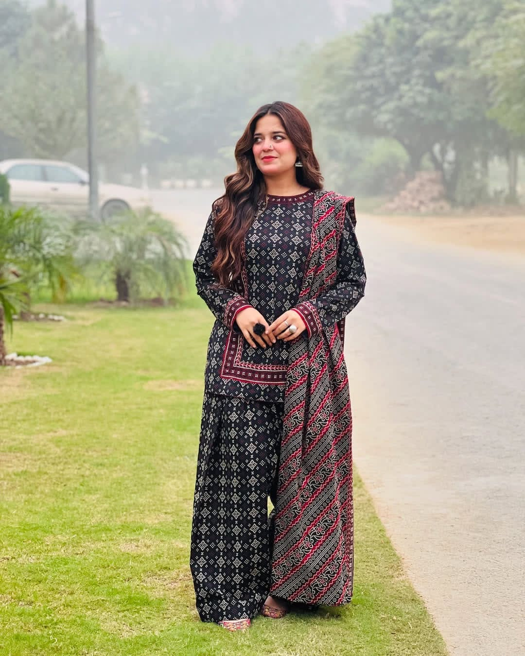 BIN SAEED Stylish Digital Khaddar 3-Pc Suit