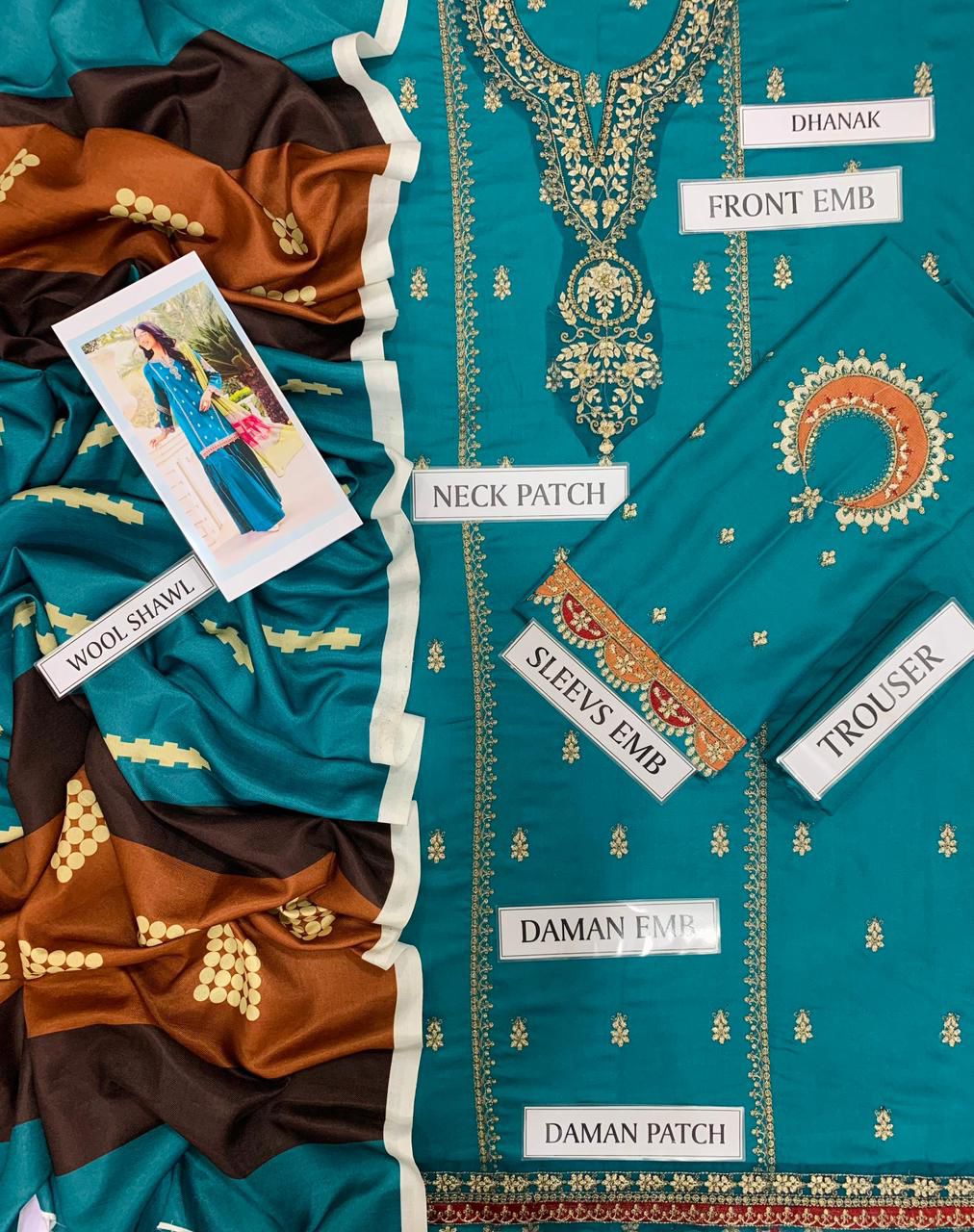 MARIA B Danak Luxury Embroidered 3-Pcs