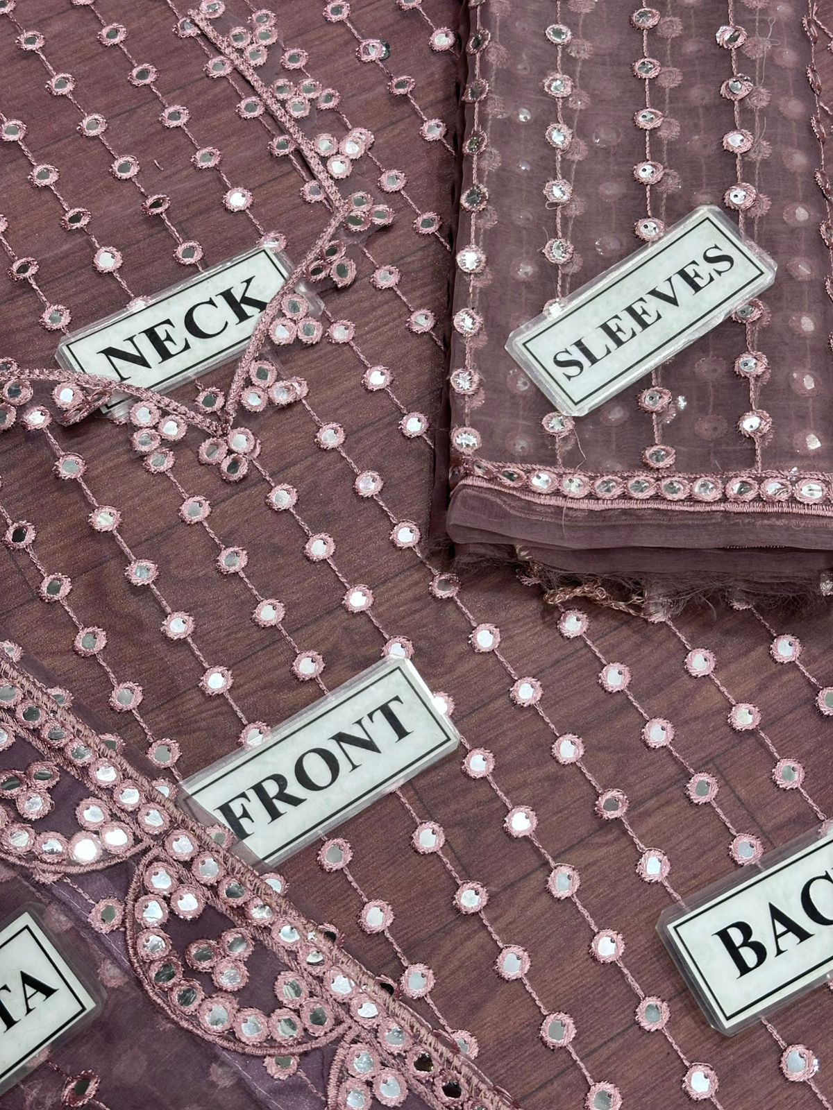 LXM Organza Fancy 3-Pcs Suit