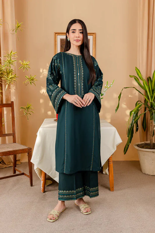 BATIK Luxury Embroidered Dhanak 2-Pc Suit