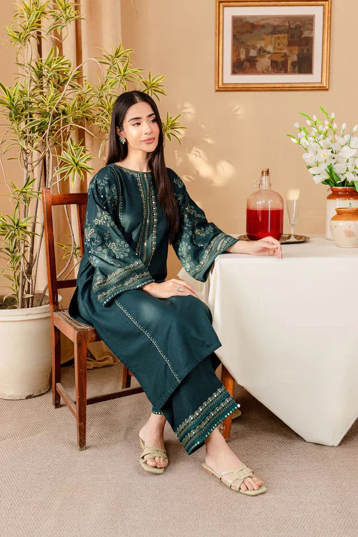 BATIK Luxury Embroidered Dhanak 2-Pc Suit