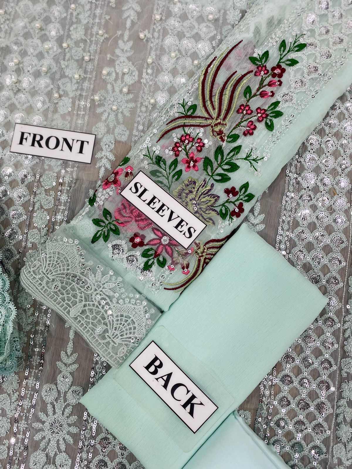 MARIA B Chiffon Heavy Embroidered Fancy 3-Pcs