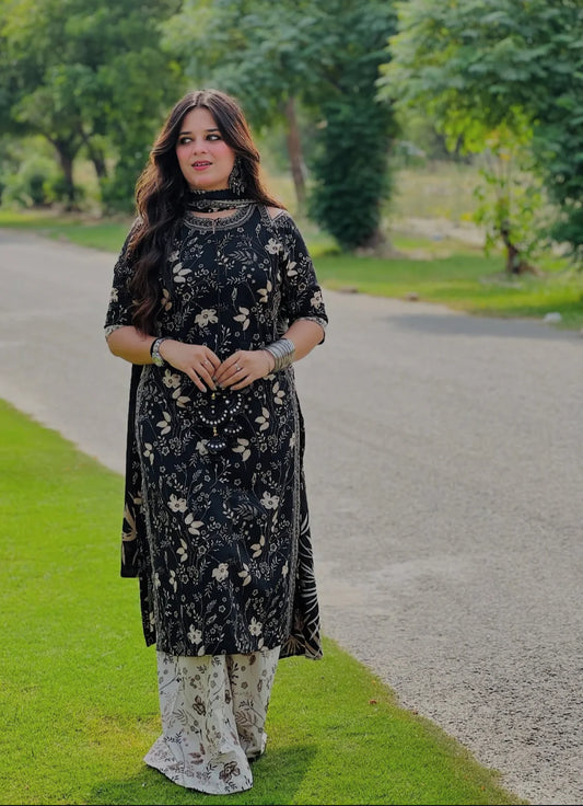 BIN SAEED Stylish Digital Khaddar 3-Pc Suit