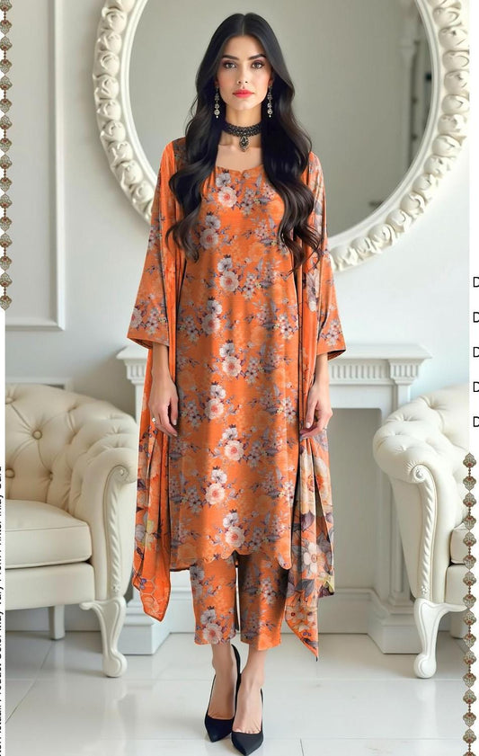 SAPPHIRE Premium Khadar Vol 3-Pc Suit