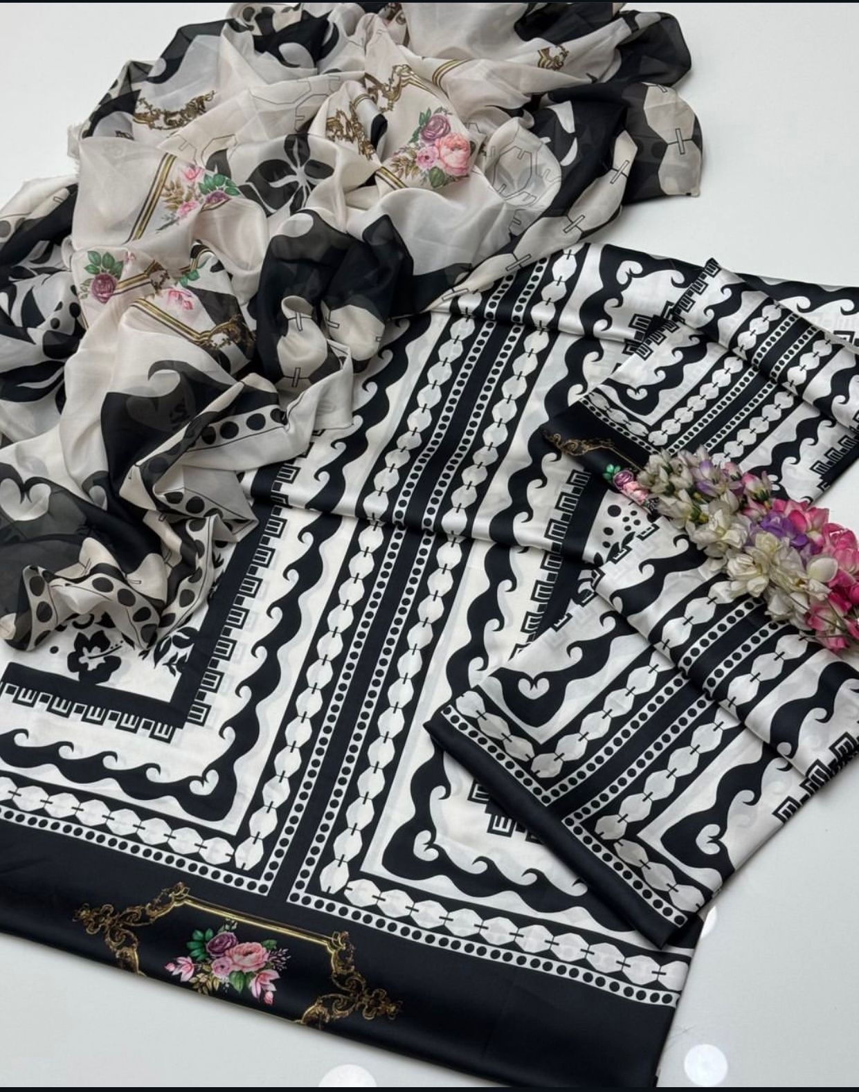 Tie N Die Digital printed 3-Pcs Suit