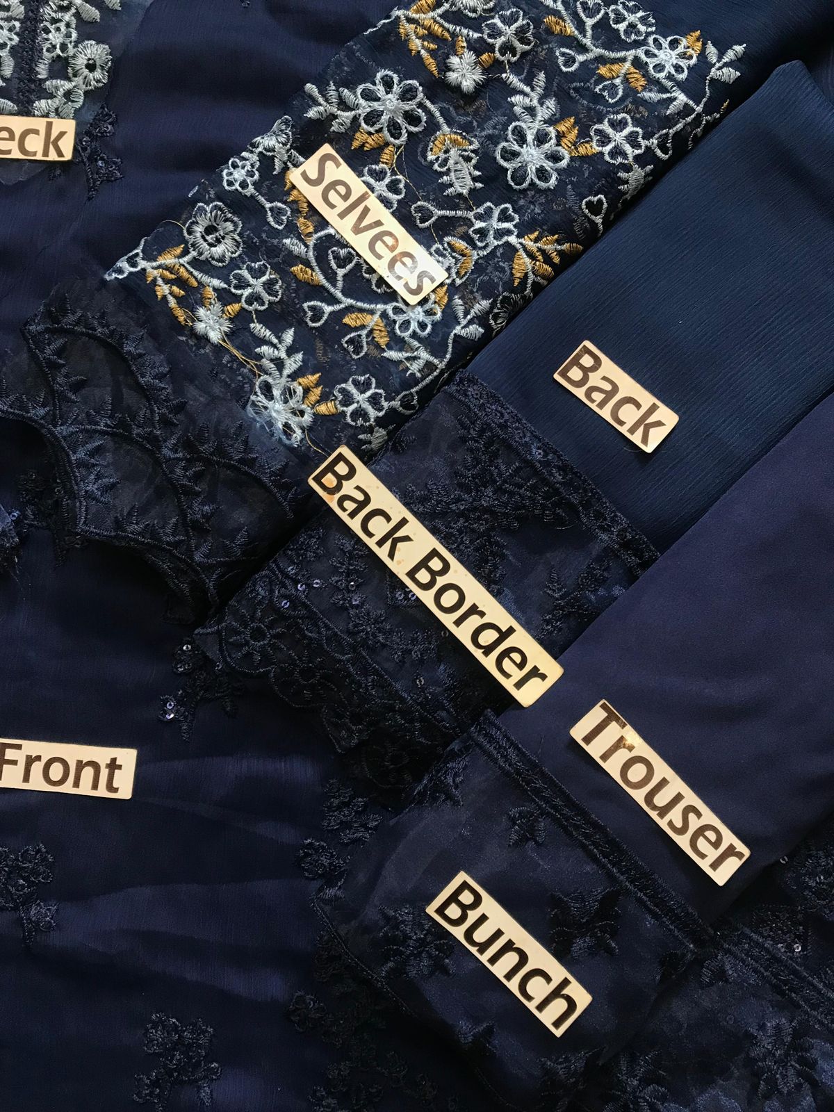 AZURE Festive Embroidered 3-Pcs Suit