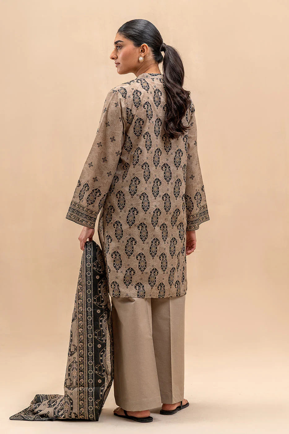 BEECHTREE Printed Lawn 3-Pcs  Suit