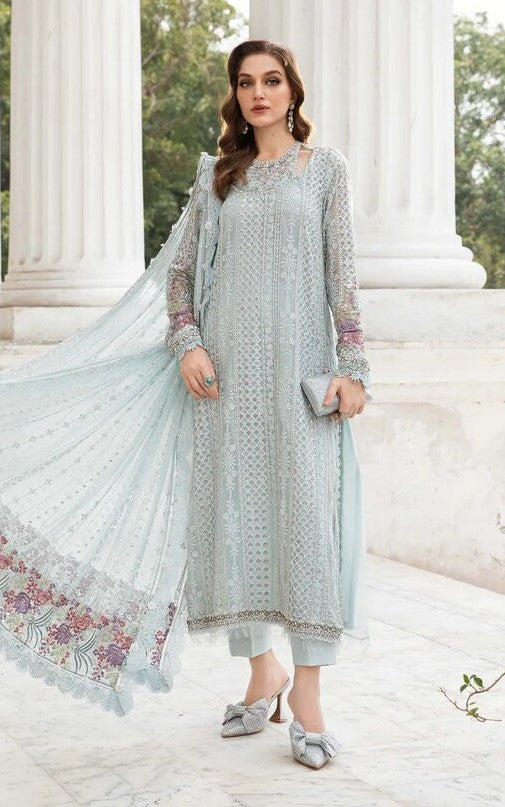 MARIA B Chiffon Heavy Embroidered Fancy 3-Pcs