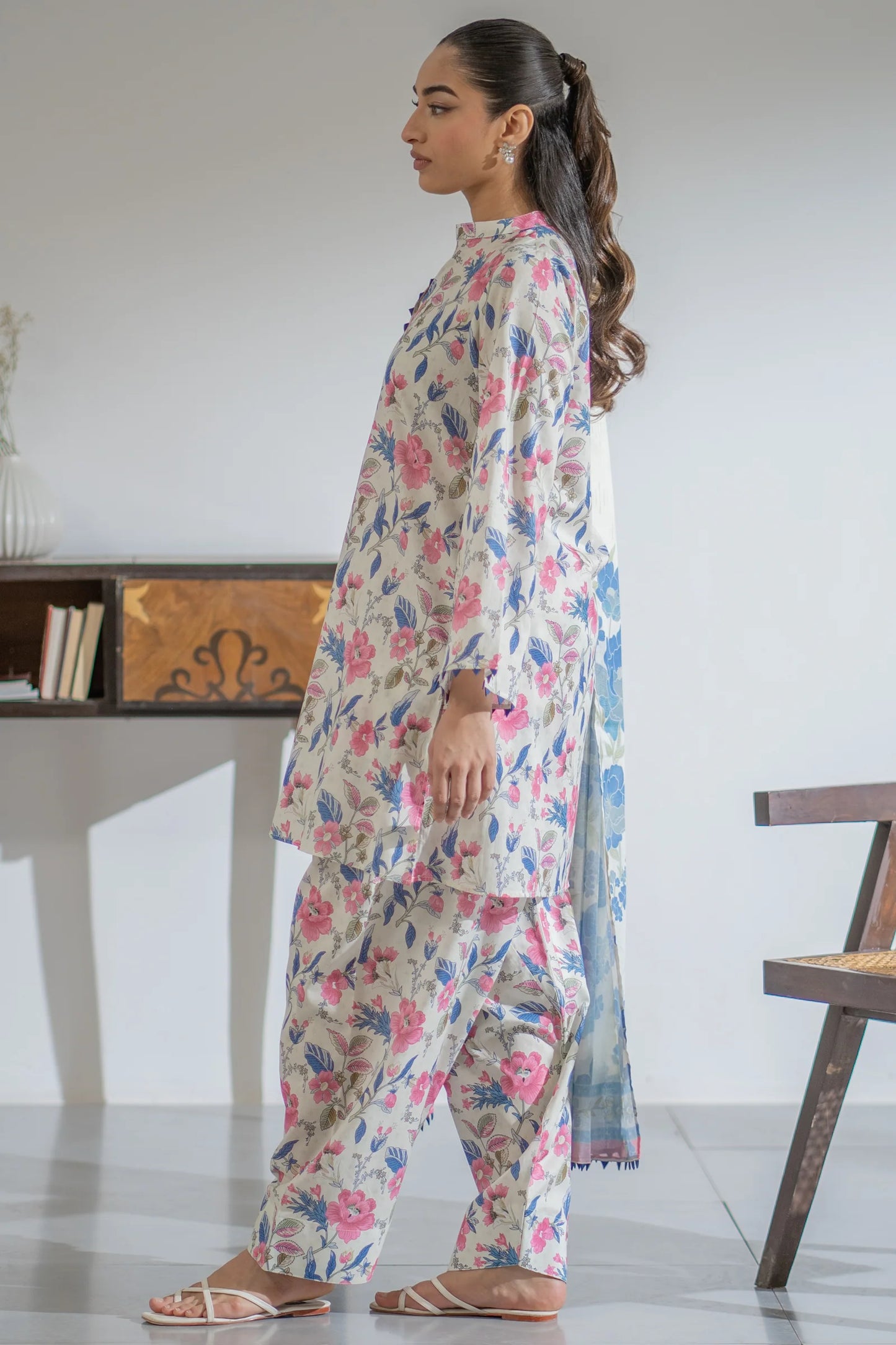 EGO Viscose Digital Printed 3-Pc Suit
