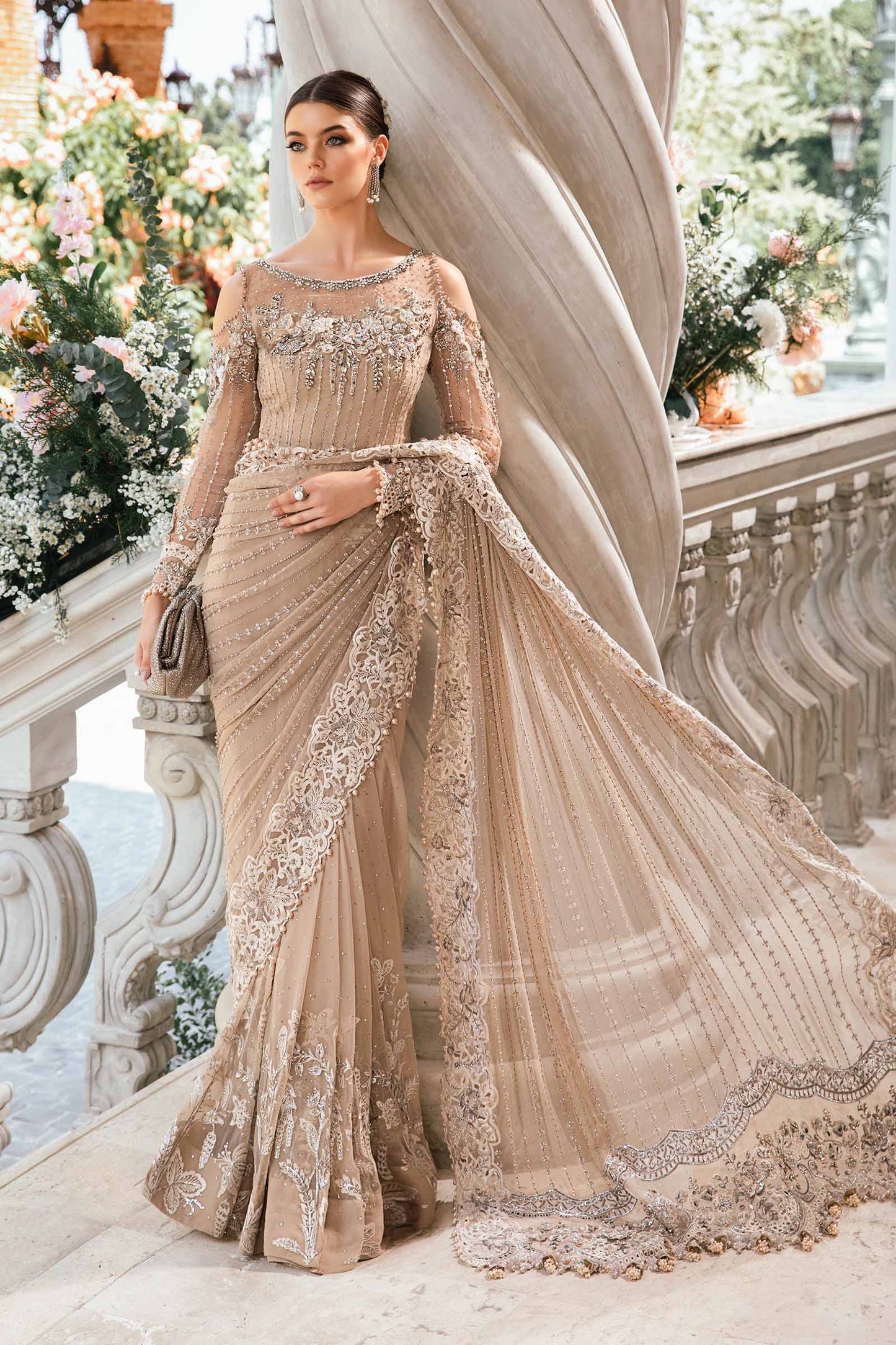 MARIA.B Embroidered Exclusive Luxury Saree