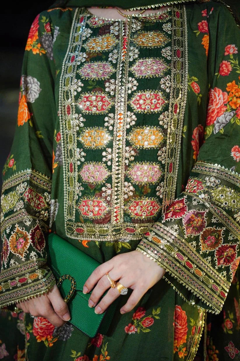 ANEELA Heavy Embroidered Silk  3-Pcs