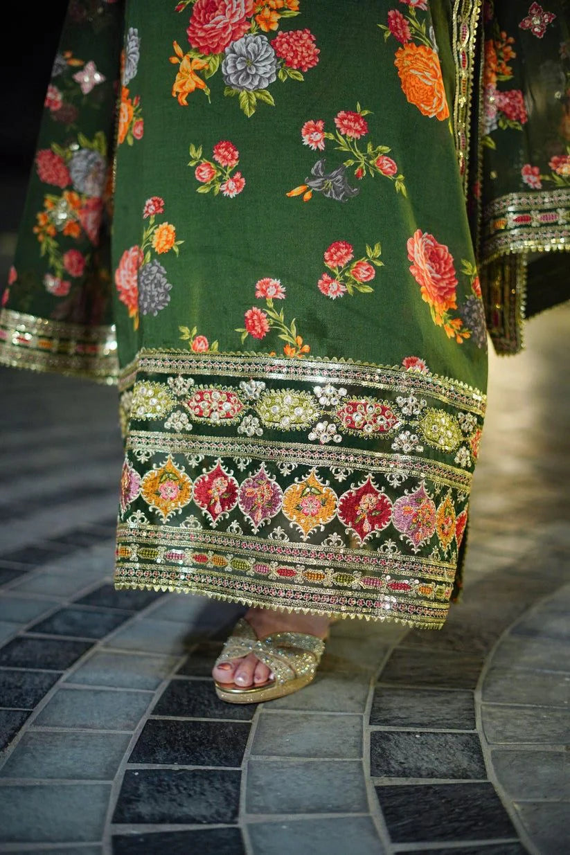 ANEELA Heavy Embroidered Silk  3-Pcs