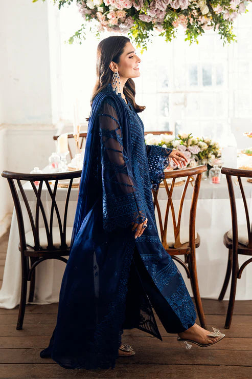 AZURE CHIFFON Luxury Fancy 3-Pc Suit