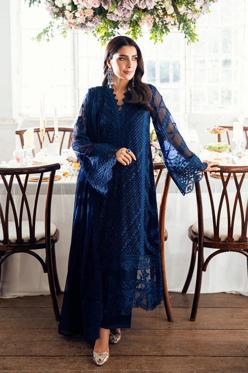 AZURE CHIFFON Luxury Fancy 3-Pc Suit