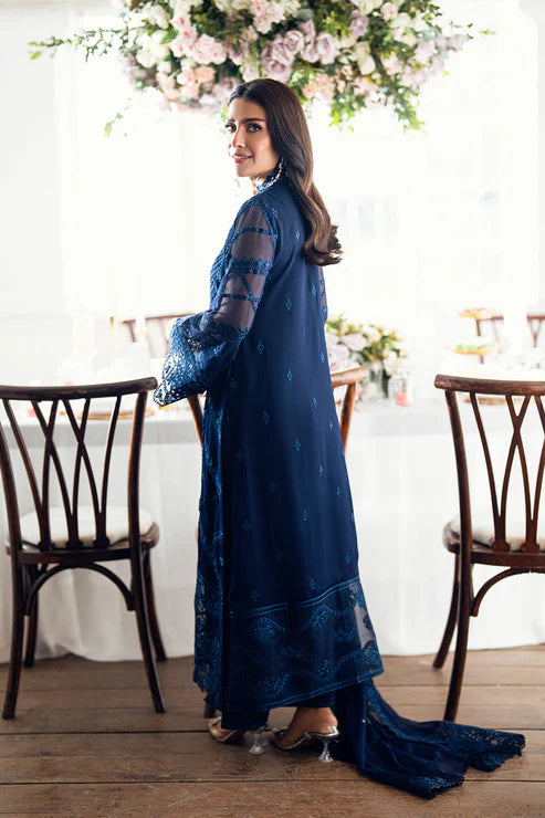 AZURE CHIFFON Luxury Fancy 3-Pc Suit