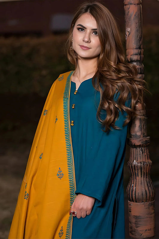 KAYSERIA Premium Dhanak 3-Pc Suit