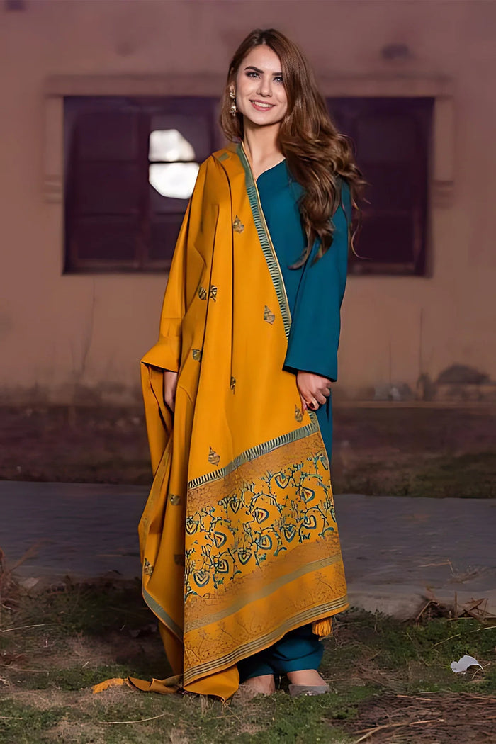 KAYSERIA Premium Dhanak 3-Pc Suit