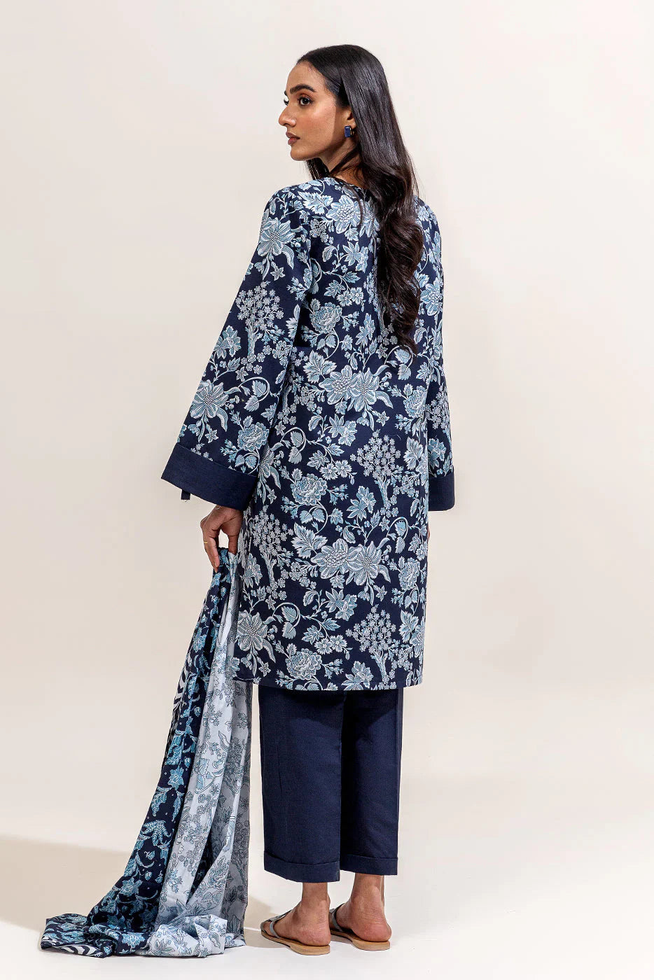 BEECHTREE Printed Lawn 3-Pcs  Suit