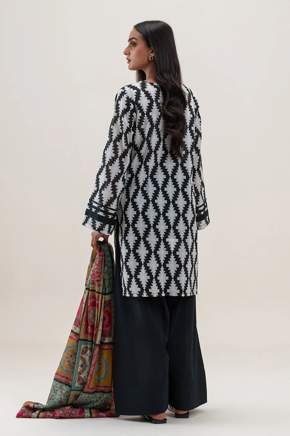 BEECHTREE Printed Lawn 3-Pcs  Suit