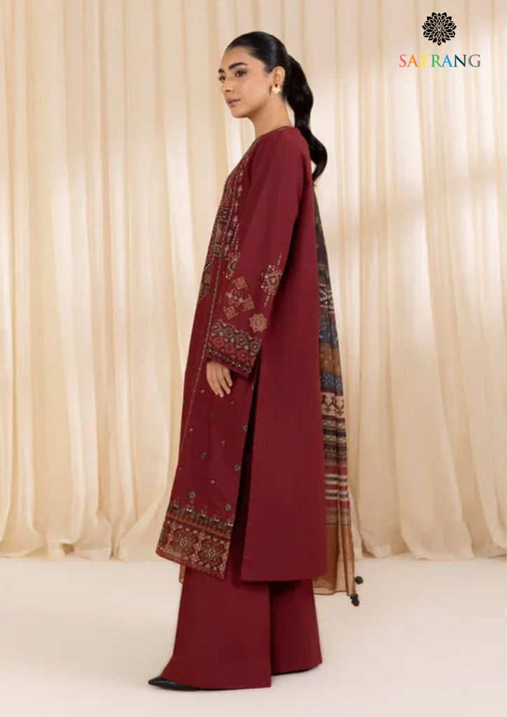 SAPPHIRE Premium Dhanak Embroidered 3-Pcs