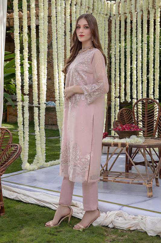 AZURE Organza Embroidered 2-Pc Suit