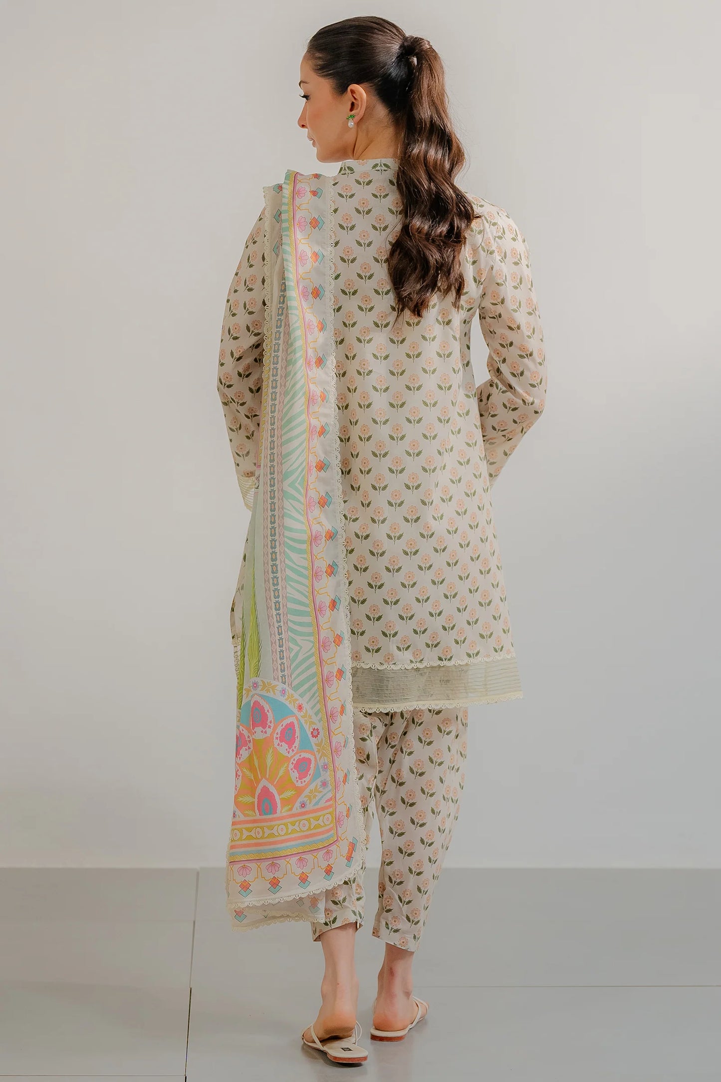 EGO Viscose Digital Printed 3-Pc Suit
