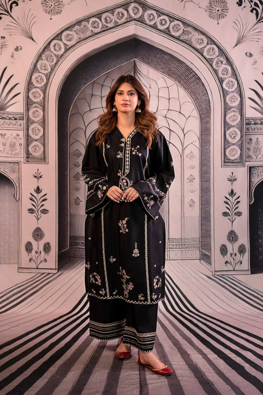URGE Luxury Embroidered Dhanak 2-Pc Suit
