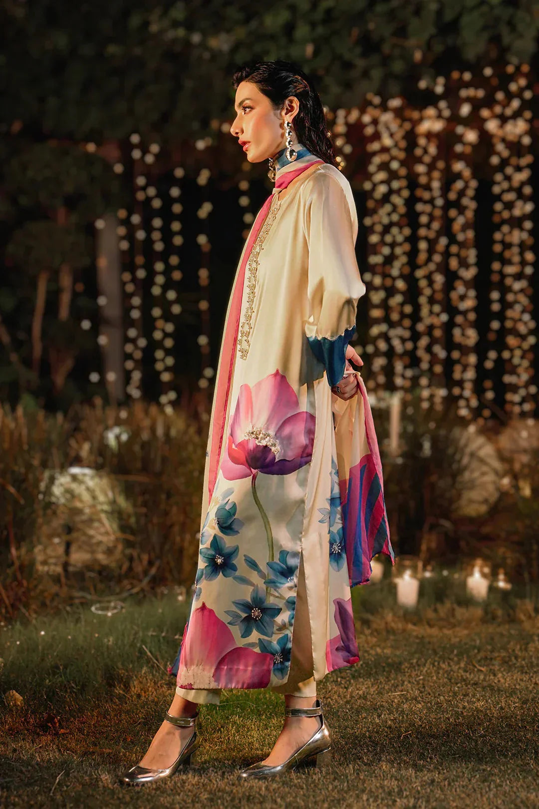 LULUSAR Silk Embroidered 3-Pc Suit