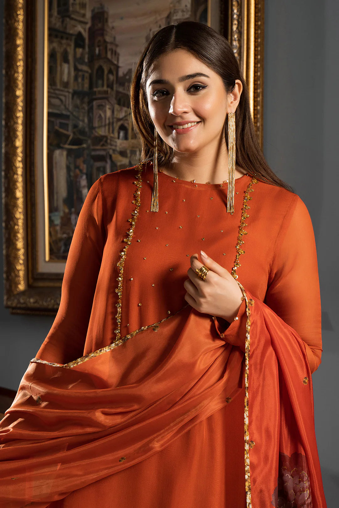LULU SAR Organza Fancy Wear 3-Pc Sit