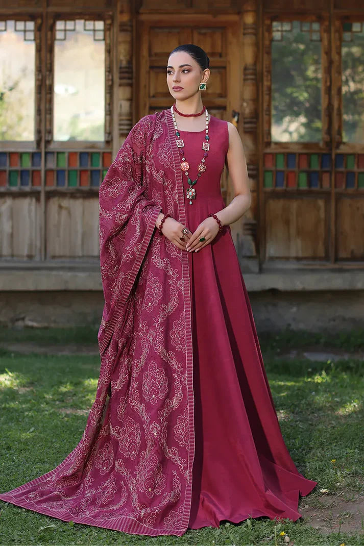 BREEZE Luxury Embroidered Dhanak 3-Pc Suit