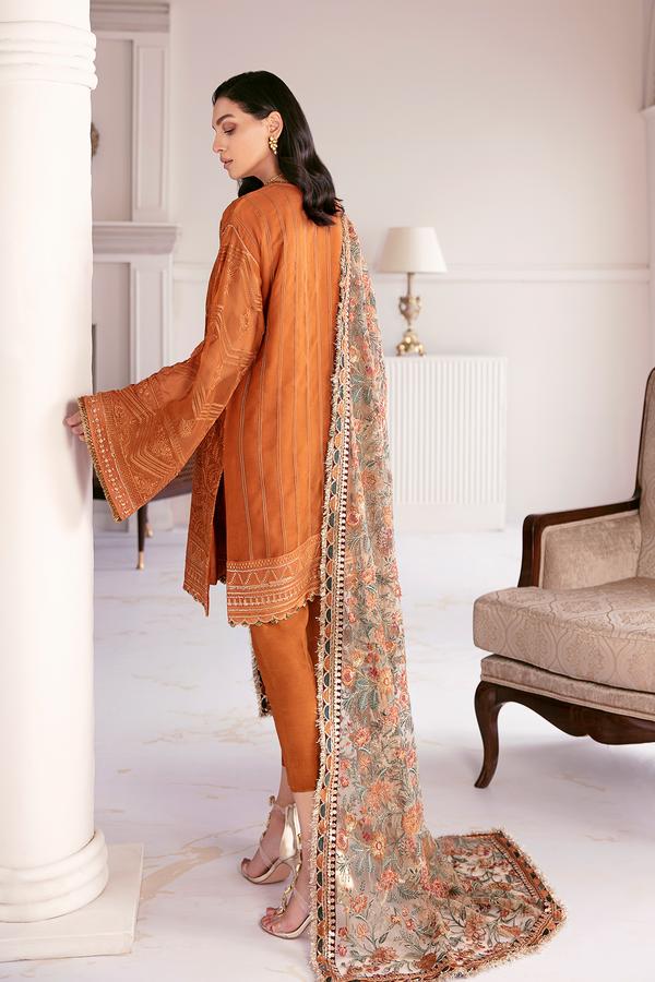 BAROQUE CHIFFON/NET 3-Pcs Suit
