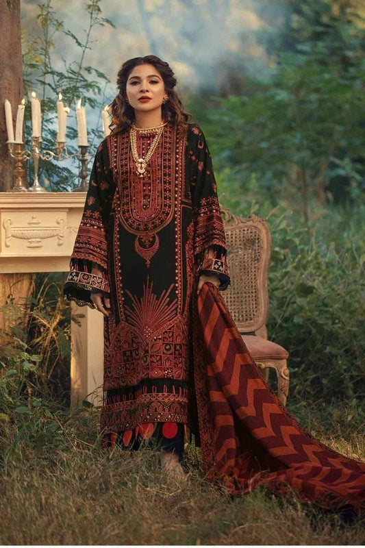 Mariam Hussain Embroidered Lawn 3-Pcs Suit