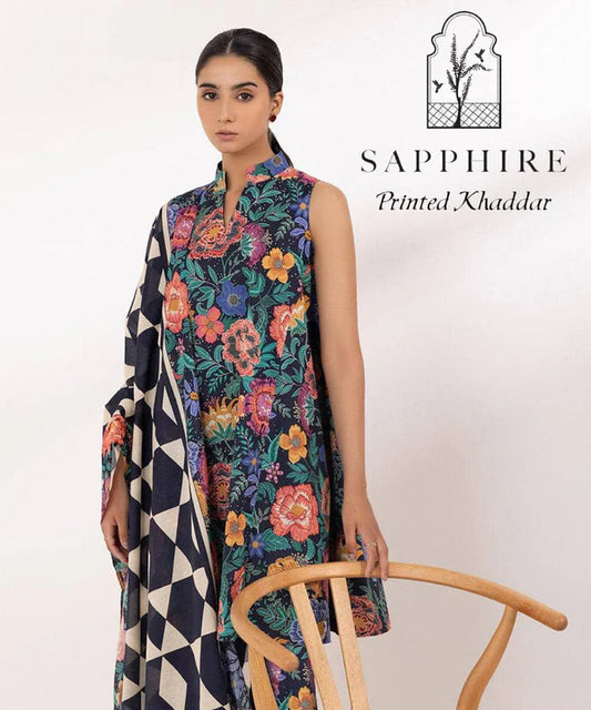 SAPPHIRE Premium Printed Khadar Vol 3-Pc Suit