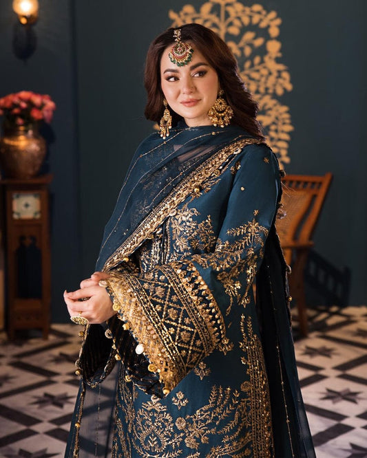 ASIM JOFA Chiffon Embroidered Fancy 3-Pc Suit