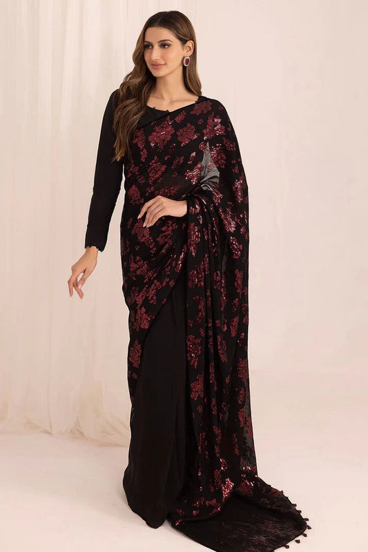 JAZMIN CHIFFON Luxury Black Saree