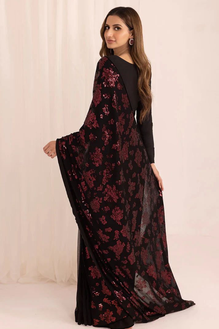 JAZMIN CHIFFON Luxury Black Saree