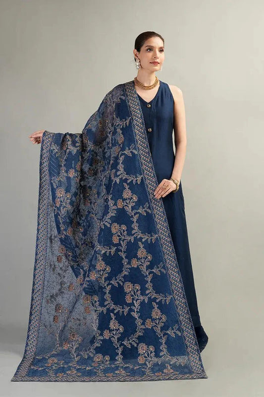 BREEZE Luxury Embroidered Dhanak 3-Pc Suit